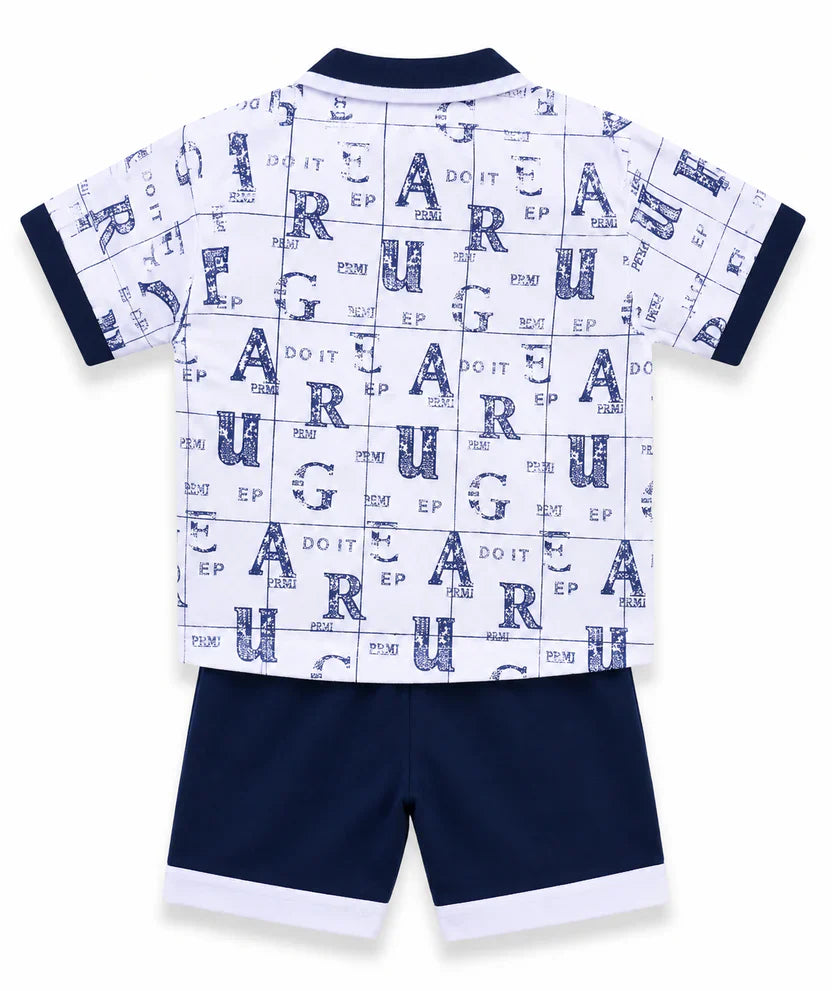 Kids Stylish 3-Piece Summer Outfit Set – Premium Cotton Shirt, Vest & Shorts