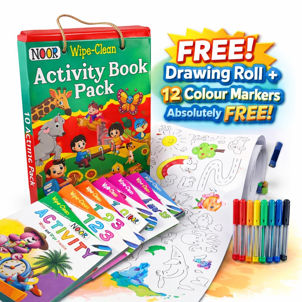 Buy Kids Activity Book Pack & Get FREE Drawing Roll