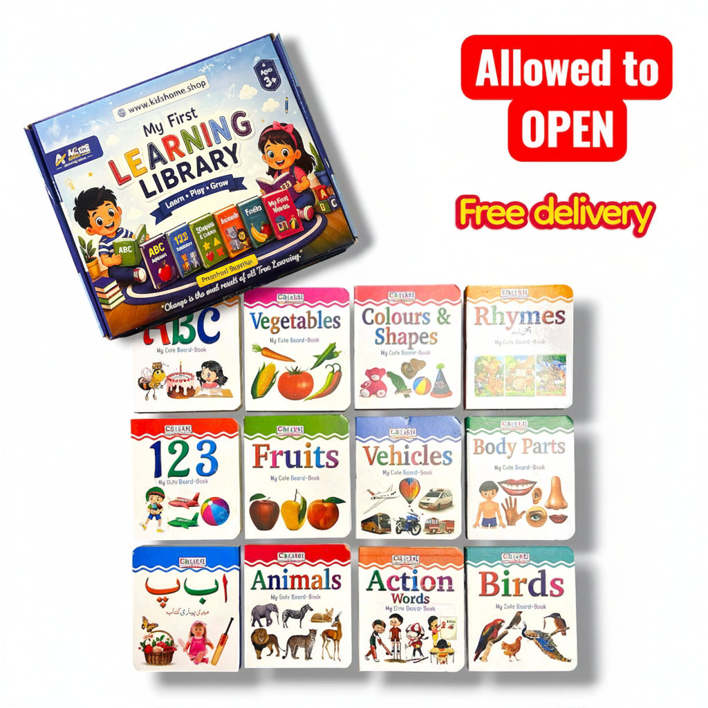 Educational Gift Set for kids – My First Learning Library (12 Books) - Allow to Open