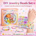 DIY Beads Jewelry Making Kit – Kids Bracelet & Necklace Craft Set