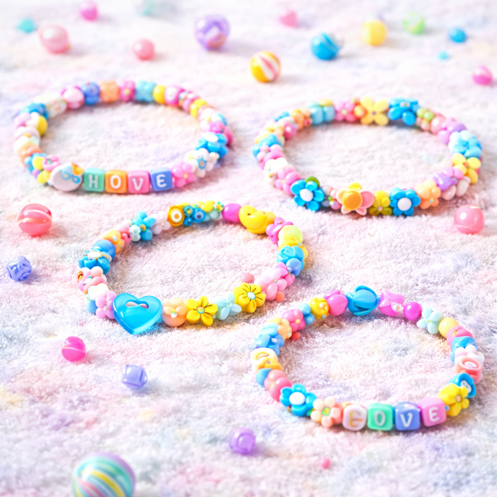 DIY Beads Jewelry Making Kit – Kids Bracelet & Necklace Craft Set